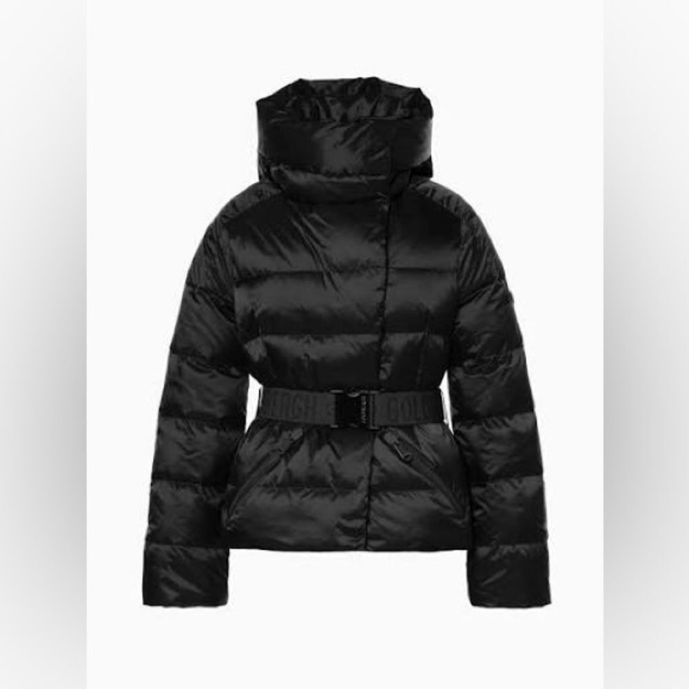 Goldbergh Bea Belted Ski Jacket Fitted Down Coat Black NWOT US 2